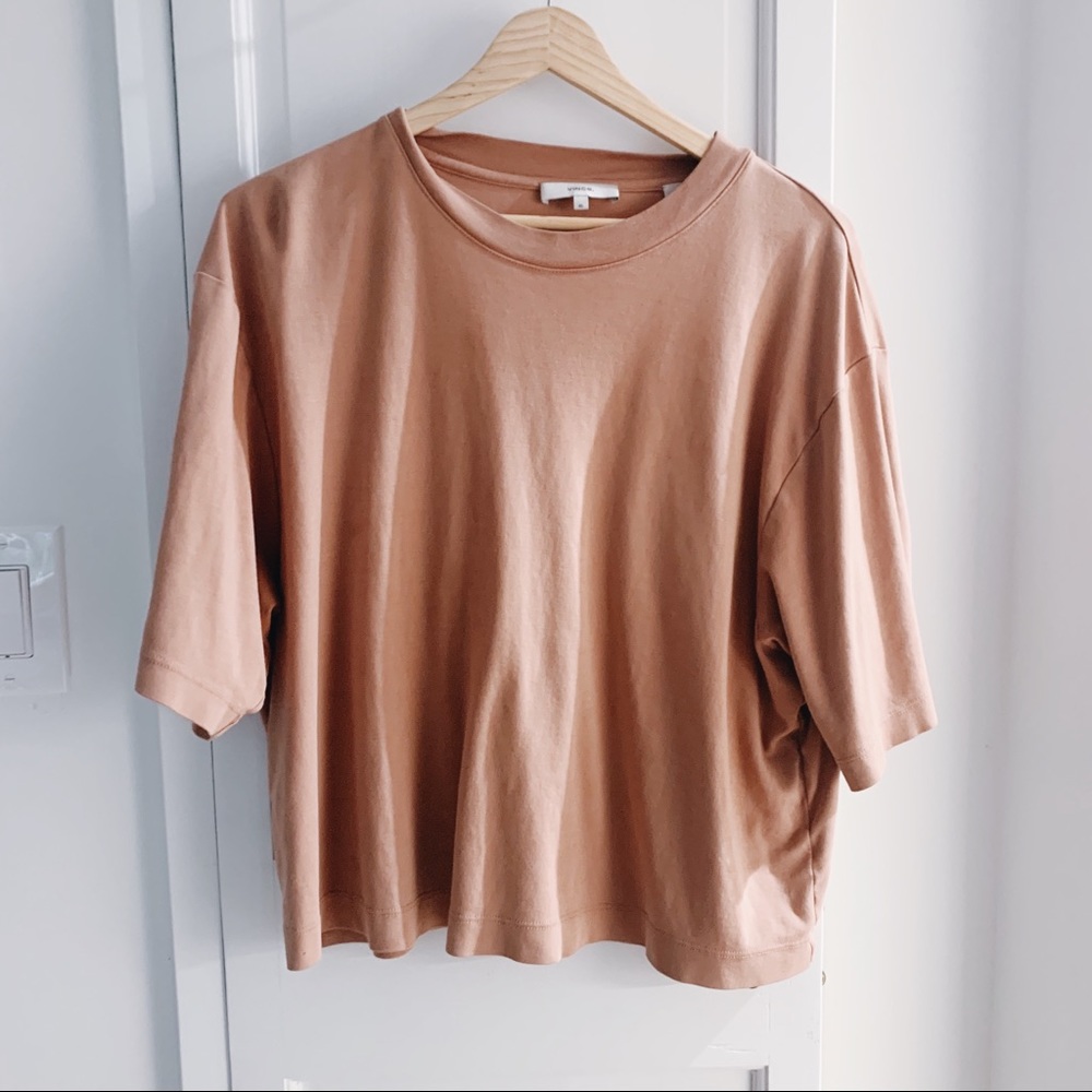 Vince oversized boxy tee in dusty rose